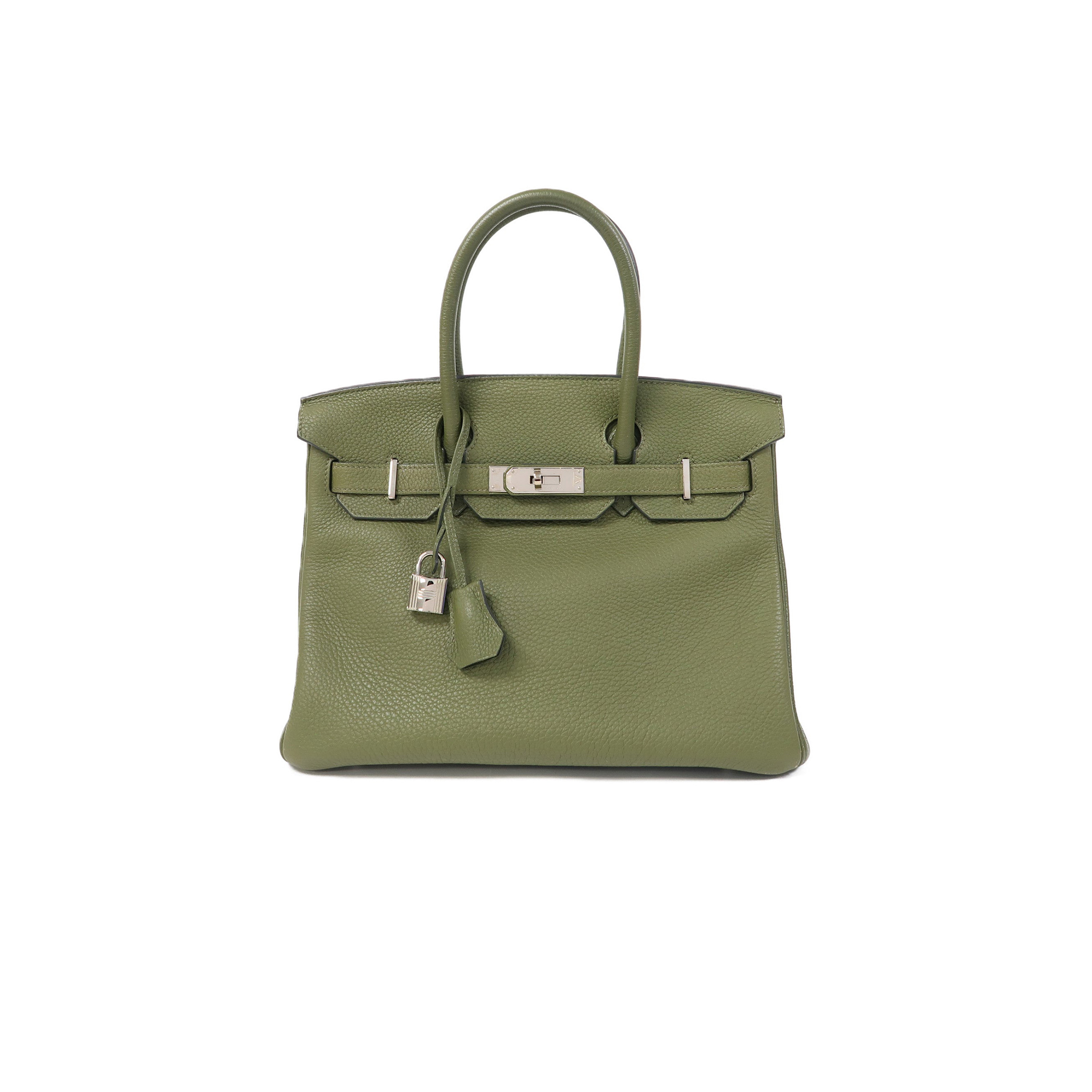 HERMÈS MASTER BIRKIN 25 TOGO SAGE GREEN GOLD BUCKLE BAG 2161300193552 (25*20*13cm)